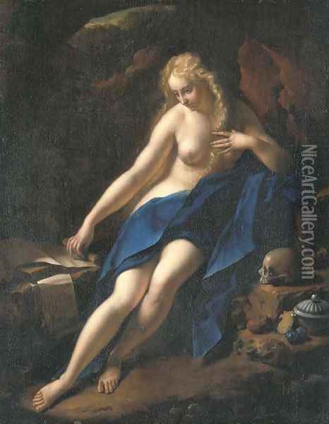 The Penitent Magdalene Oil Painting - Adriaen Van Der Werff