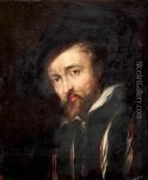 Autoportrait De L'artiste Oil Painting - Peter Paul Rubens