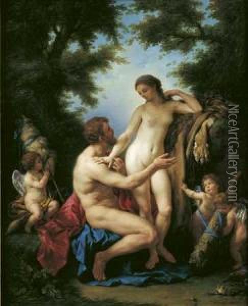 Hercule Et Omphale Oil Painting - Louis Lagrenee