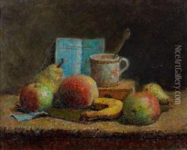 Nature Morte Oil Painting - Ludovic Vallee