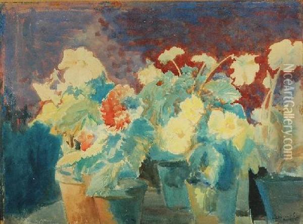 Kwiaty W Wazonie Oil Painting - Leon Wyczolkowski