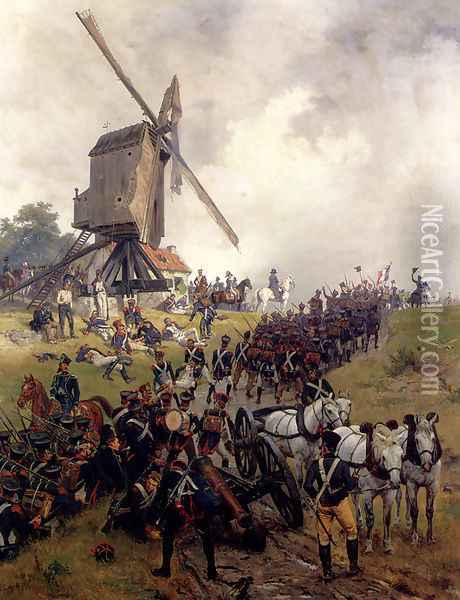 The Battle Of Waterloo Oil Painting - Ernest Crofts