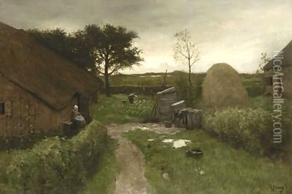 A Summer Evening In Laren Oil Painting - Anton Mauve