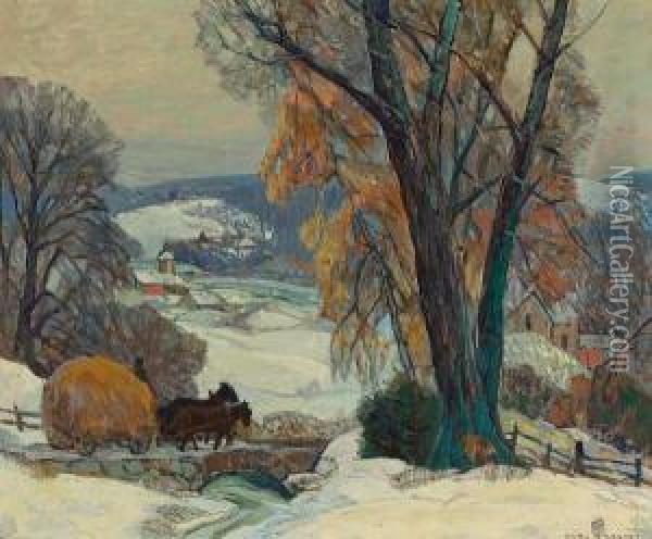 Winter Oil Painting - Carl Rudolph Krafft