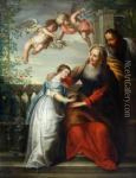 Die Erziehungmariens Oil Painting - Peter Paul Rubens