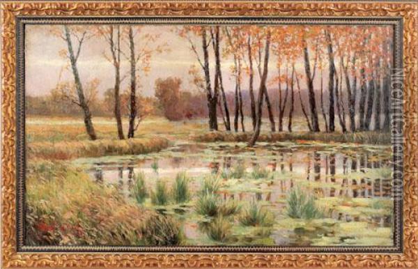 Louisiana Bayou Oil Painting - Ernest De Nagy