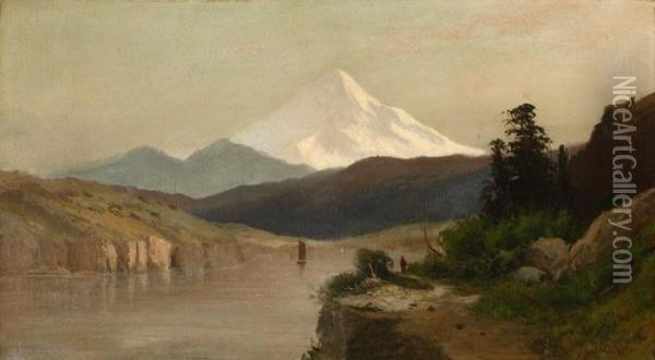 Mt. Hood Landscape Oil Painting - Frederick Ferdinand Schafer