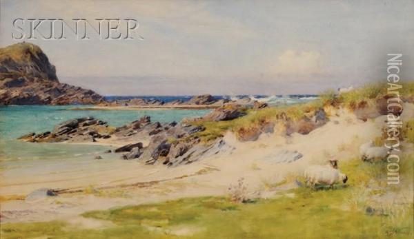 The Seashore Colonsay Oil Painting - Arthur Trevethin Nowell