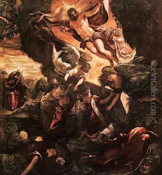 The Resurrection of Christ 5 Oil Painting - Jacopo Tintoretto (Robusti)