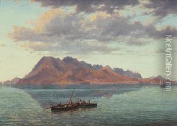 Red Sea Landscape Oil Painting - Eugene von Guerard