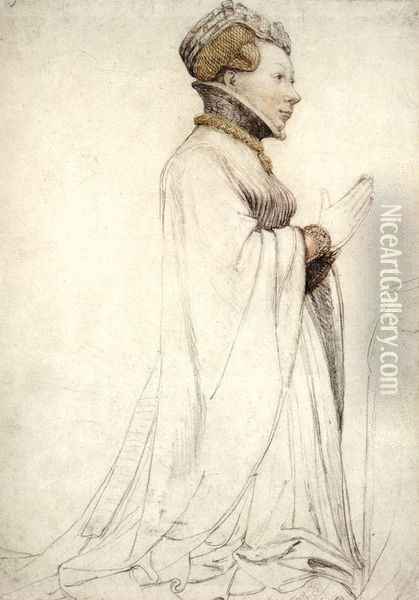 Jeanne de Boulogne, Duchess of Berry Oil Painting - Hans Holbein the Younger