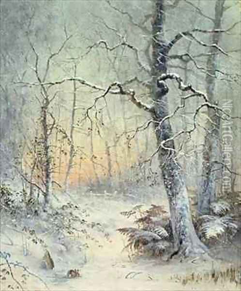 Winter Breakfast Oil Painting - Joseph Farquharson