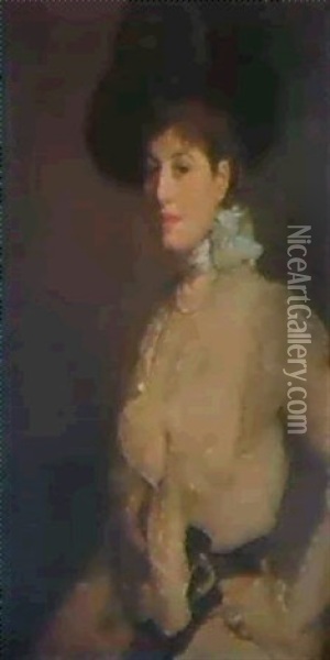 Mrs Arthur Franklin Oil Painting - John Lavery