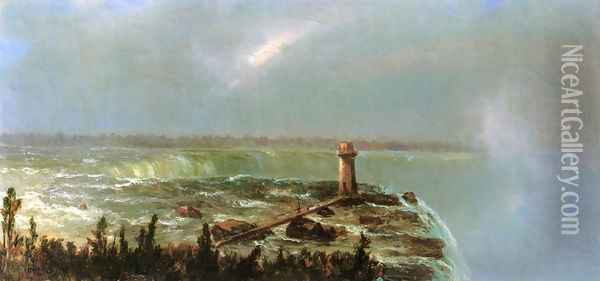 Niagara Falls Oil Painting - Marie-Regis-Francois Gignoux