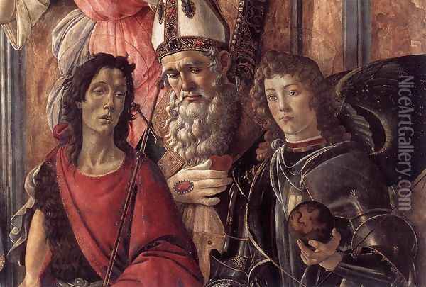 San Barnaba Altarpiece (detail 1) c. 1488 Oil Painting - Sandro Botticelli
