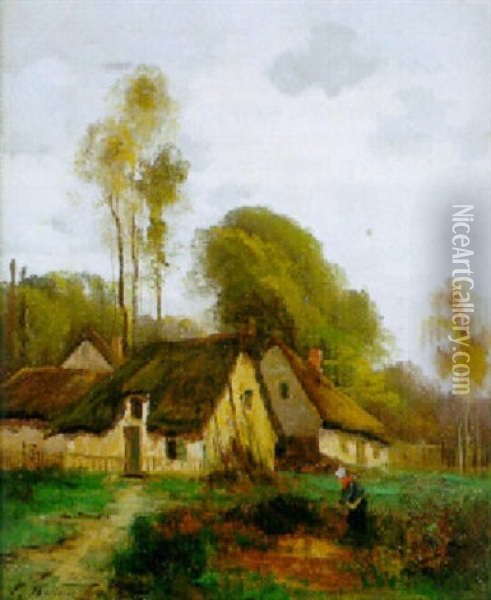 La Lavandiere Oil Painting - Pierre-Ernest Ballue