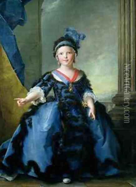 LouisJosephXavier de France 1751-61 Duke of Burgundy 1754 Oil Painting - Jean-Marc Nattier