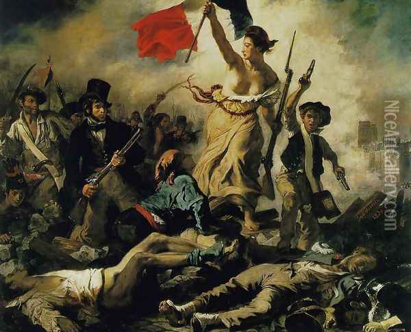 Liberty Leading the People Oil Painting - Eugene Delacroix