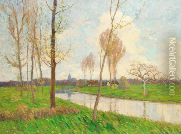 A Country Stream Oil Painting - Ernst Hardt