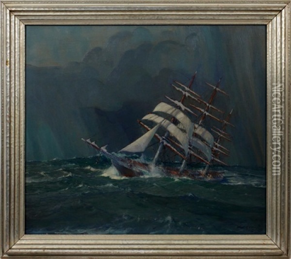 Cape Horn Sea Oil Painting - Allen Gilbert Cram