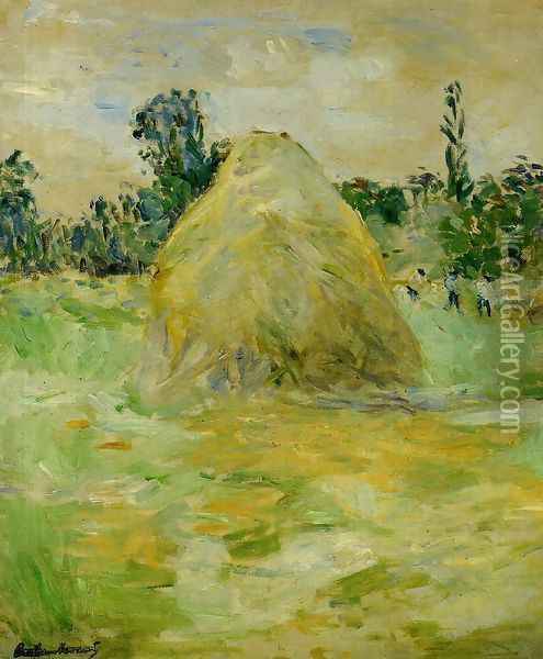 Haystack Oil Painting - Berthe Morisot