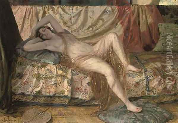 Odalisque Oil Painting - Georges Antoine Rochegrosse