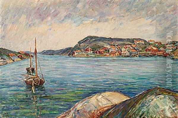 Kyrkesund Oil Painting - Karl Nordstroem