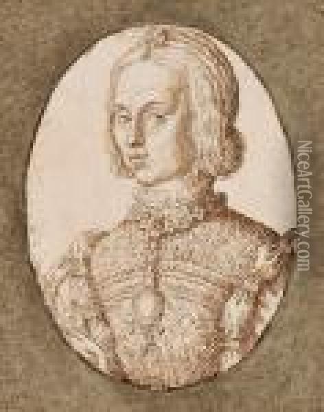 Portrait Der Margarete Von Parma Oil Painting - Johan Wierix
