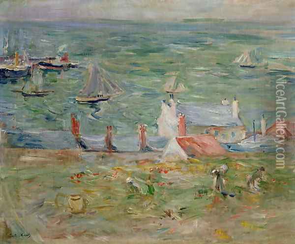 The Port of Gorey on Jersey, 1886 Oil Painting - Berthe Morisot