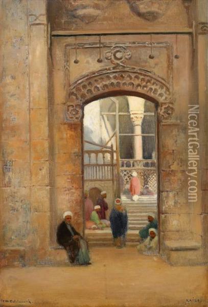 Stadsport I Kairo Oil Painting - Frans Wilhelm Odelmark