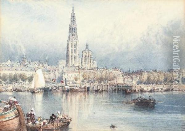 Antwerp Oil Painting - Myles Birket Foster