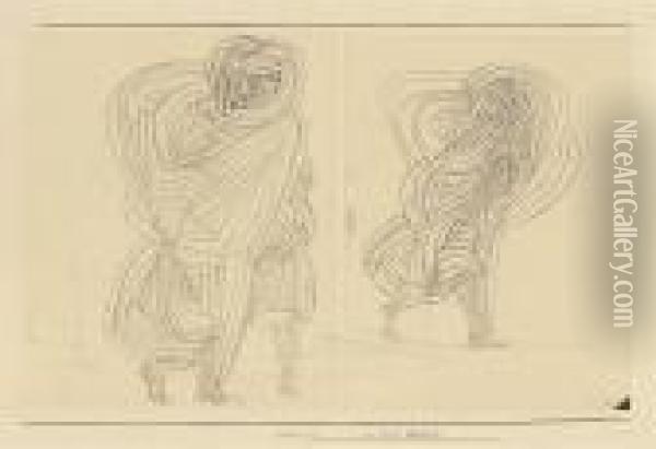 Im Wind Schreitende Oil Painting - Paul Klee