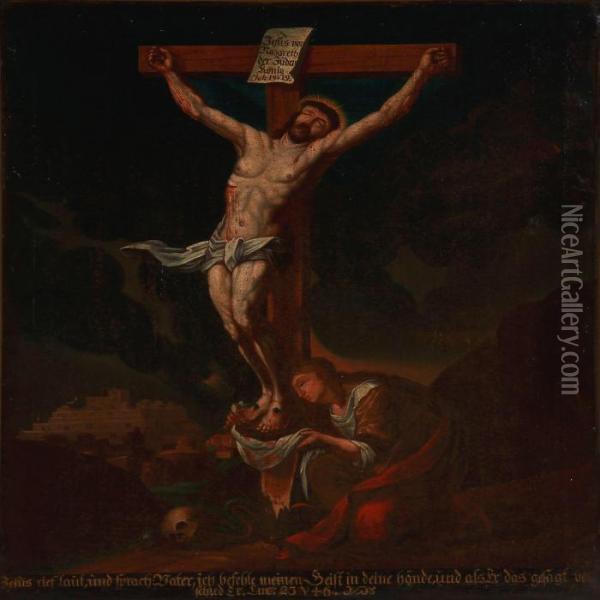 Jesus On The Cross Oil Painting - Jurgen Ovens