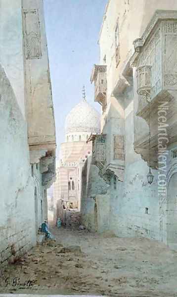 Old Cairo Oil Painting - G. Pinotti