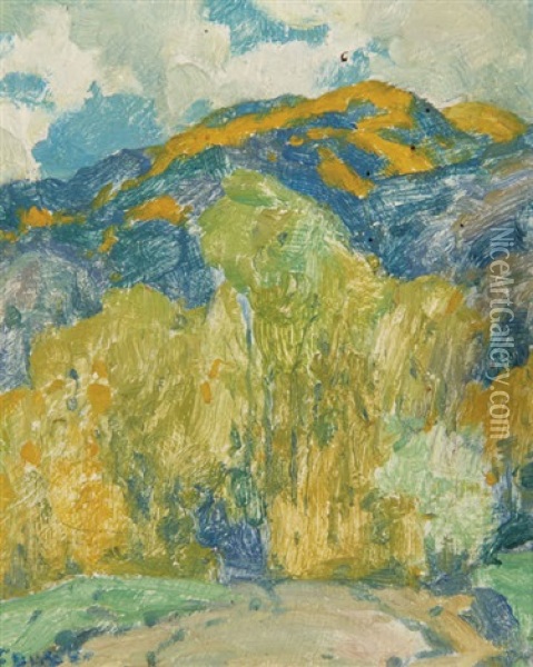 Aspen Covered Peaks Oil Painting - Eanger Irving Couse
