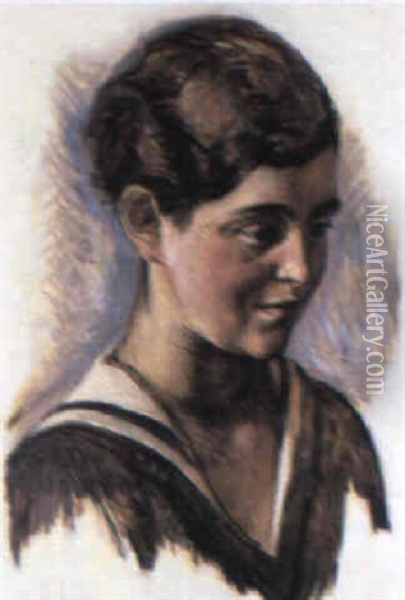 Portrait De Madame Draeger Oil Painting - Pierre Roy