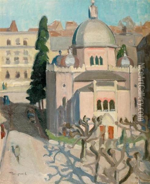 The Synagogue In Geneva Oil Painting - Albert Marquet