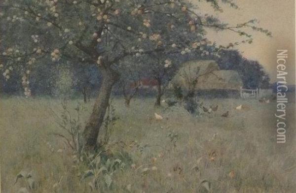 The Orchard Oil Painting - John Mcdougal