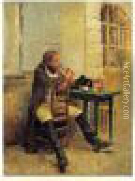 Le Cafe Oil Painting - Jean-Louis-Ernest Meissonier