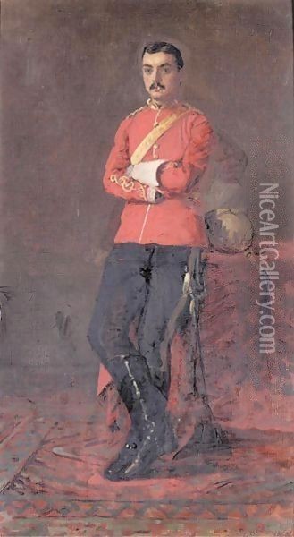 Portrait of colonel Oil Painting - Charles Napier Kennedy