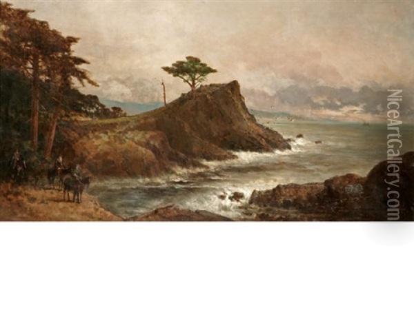 Cypress Point, Monterey Oil Painting - Thomas Hill