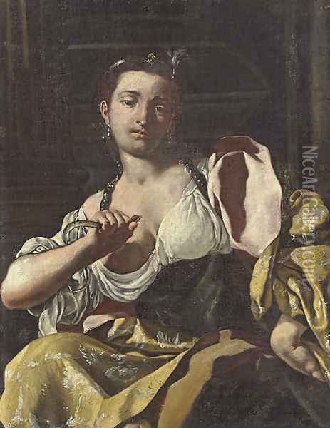 The suicide of Cleopatra Oil Painting - Jacopo Cestaro