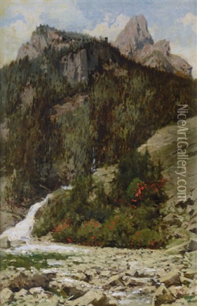 Paesaggio Di Montagna Oil Painting - Achille Formis