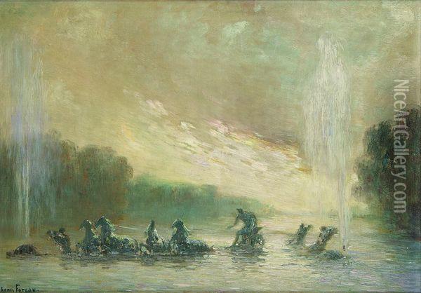 Fontaine Oil Painting - Henri Louis Foreau