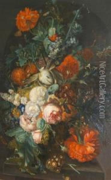 Floral Still Life Oil Painting - Rachel Ruysch