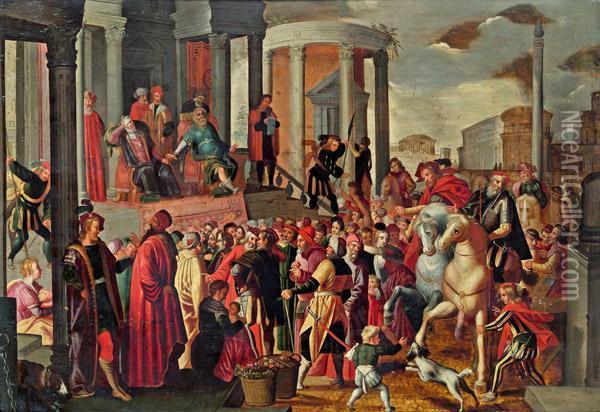 Sacco Die Roma Oil Painting - Frans II Francken