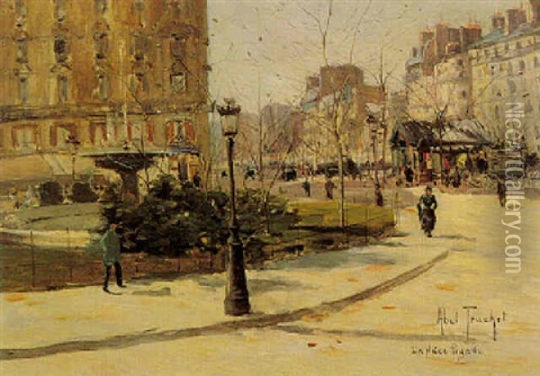 La Place Pigalle Oil Painting - Louis Abel-Truchet
