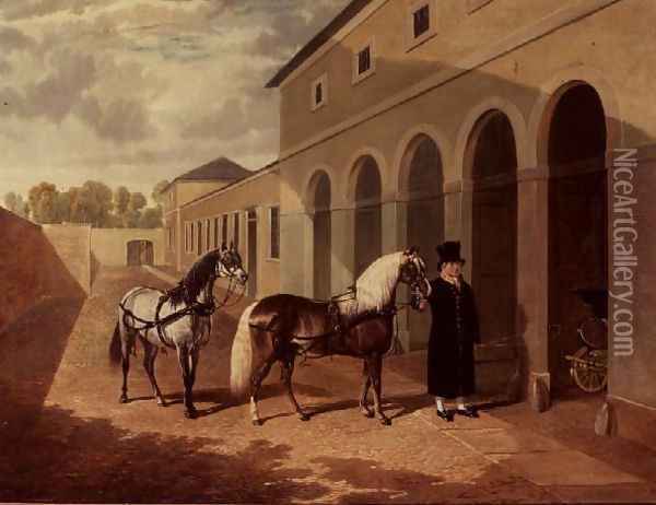 The Duchess's Ponies Oil Painting - John Frederick Herring Snr