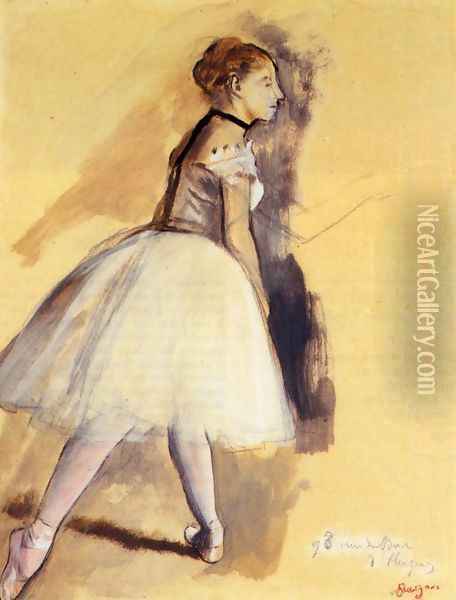 Dancer Standing (study) Oil Painting - Edgar Degas