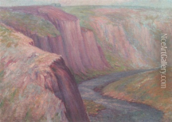 French Gorge Oil Painting - Wynford Dewhurst